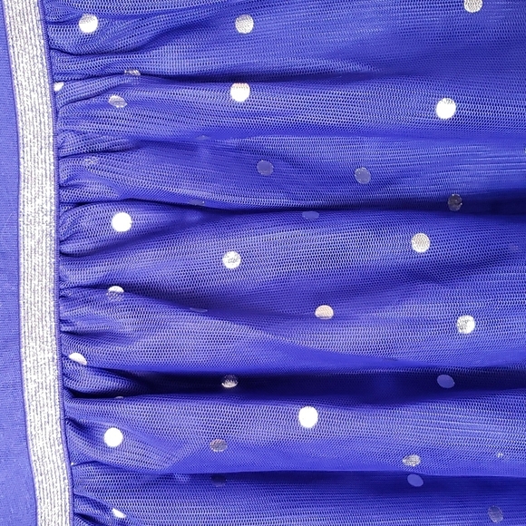 Cat & Jack Hanukkah Star of David Reversible Sequin Blue & Silver Dress Size S - Picture 5 of 13